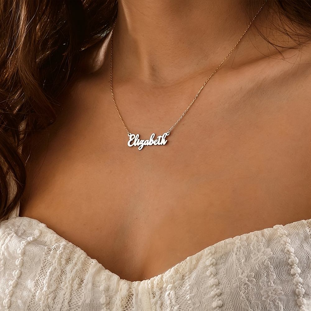 Custom Exquisite Name Pendant Necklace, Stainless Steel